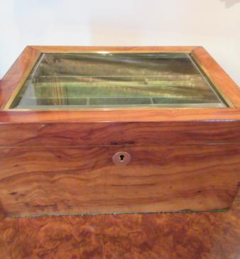 Mid Victorian Figured Walnut Jewellery Box