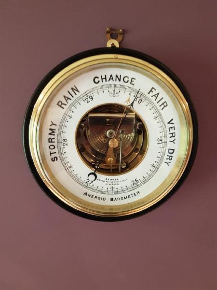 Antique Royal Navy Barometer by Sewill of Liverpool - Image 1