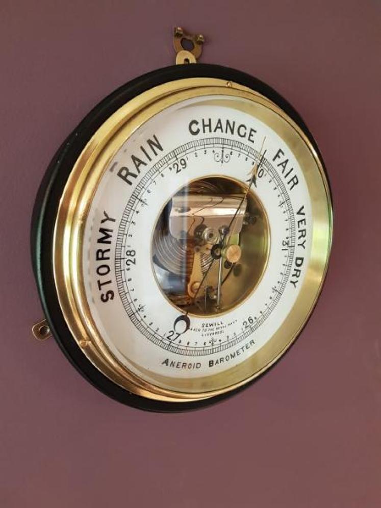Antique Royal Navy Barometer by Sewill of Liverpool - Image 2