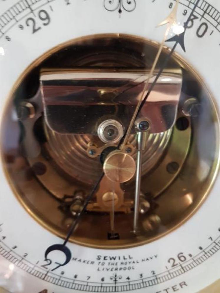 Antique Royal Navy Barometer by Sewill of Liverpool - Image 3