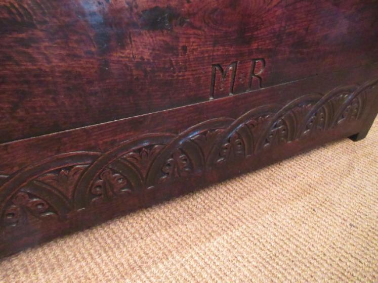 Superb 17th Century Oak Carved Front Coffer c.1670 - Image 2
