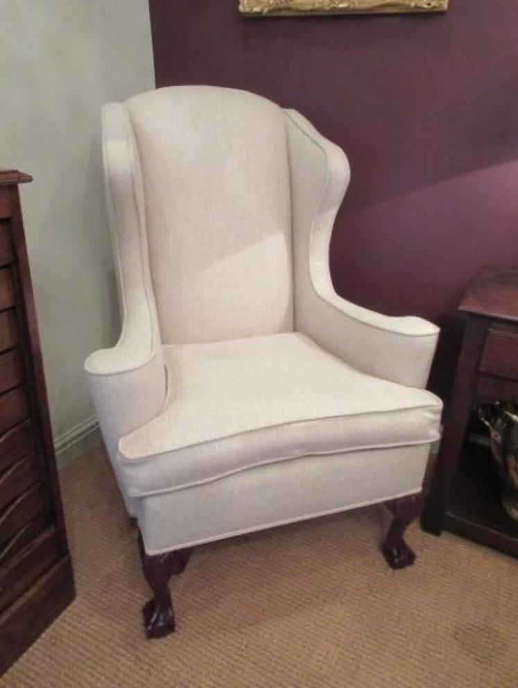Antique George III Style Wing Back Armchair - Image 1
