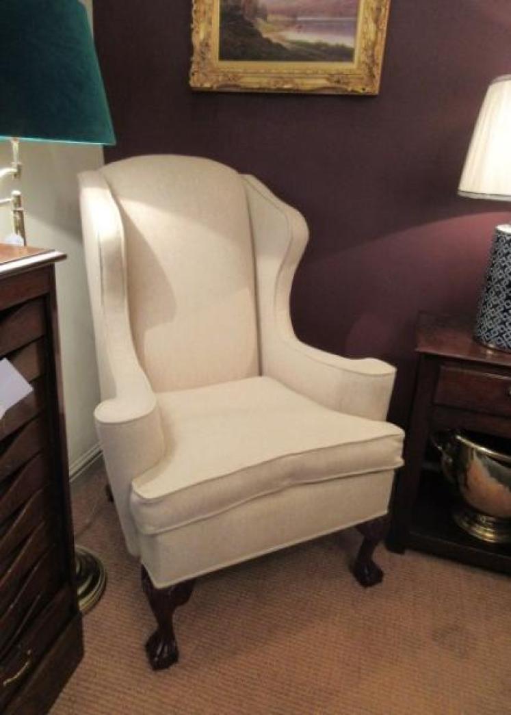 Antique George III Style Wing Back Armchair - Image 5