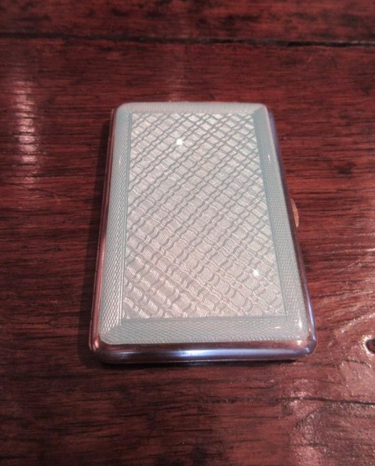 Immaculate Art Deco Silver Enamel Card Case - Image 2