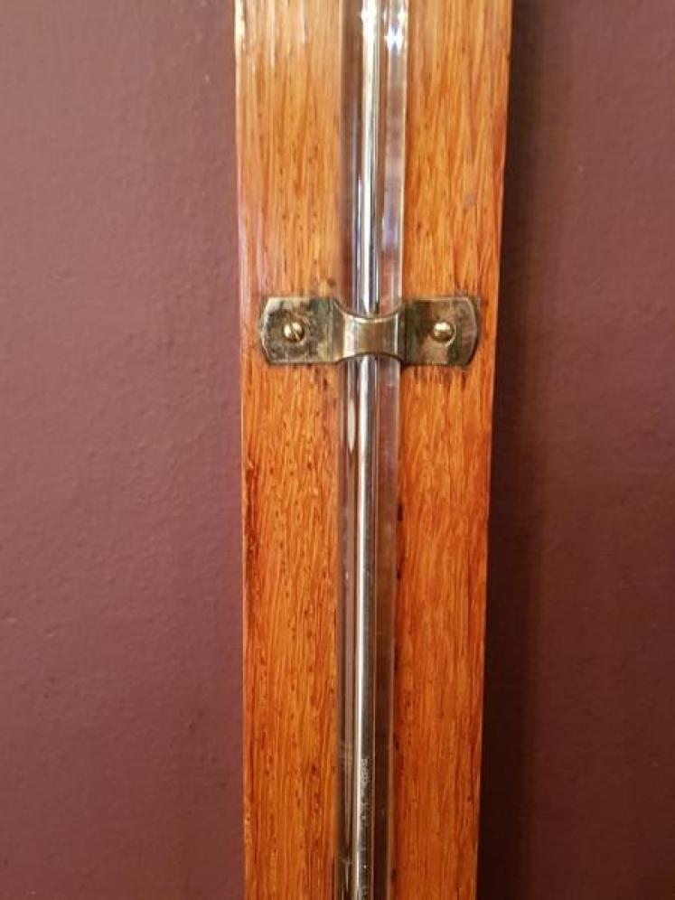 Victorian Oak Negretti and Zambra Stick Barometer - Image 3