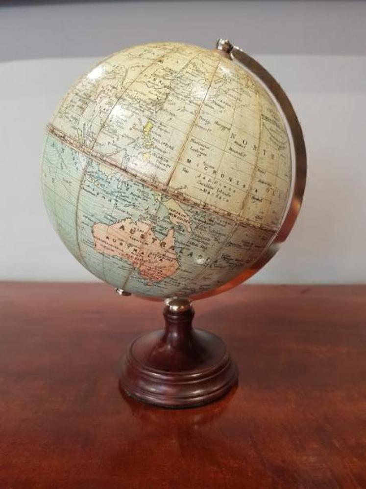 Antique 6" 1930's Phillips paper mache Globe - Image 1