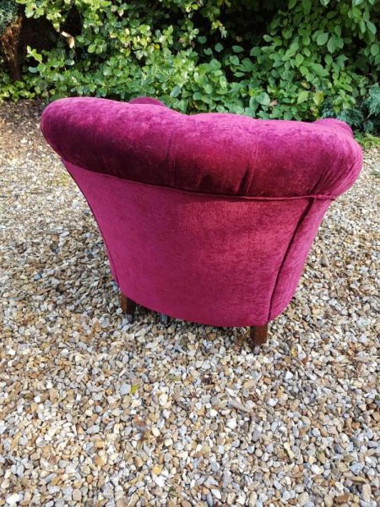 Quality Victorian Button Back Arm Chair - Image 2