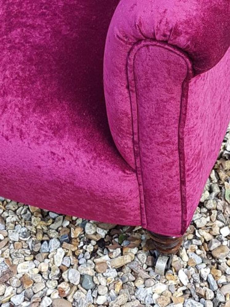 Quality Victorian Button Back Arm Chair - Image 4