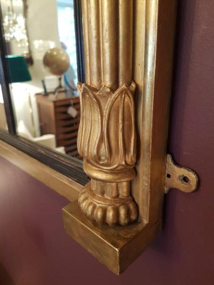 Antique Regency Timber Gilt Over Mantel Mirror - Image 3