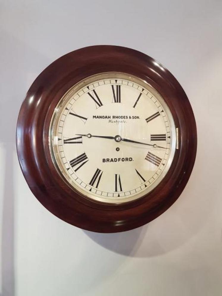 Antique Manoha Rhodes of Bradford Fusse Dial Clock - Image 1