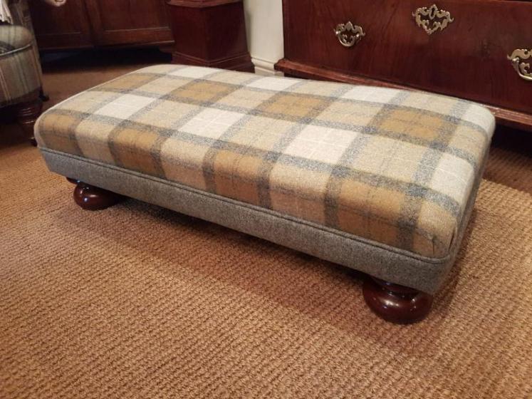 Victorian upholstered Low Foot Stool - Image 1
