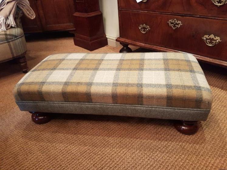Victorian upholstered Low Foot Stool - Image 2