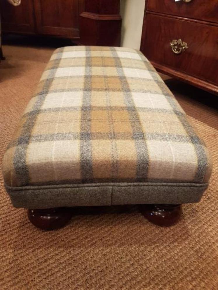 Victorian upholstered Low Foot Stool - Image 3