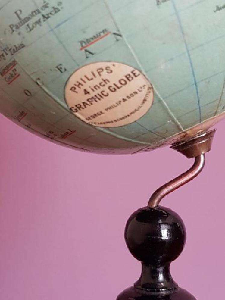 Rare 1930's 4" Phillips Geographic Globe  - Image 2