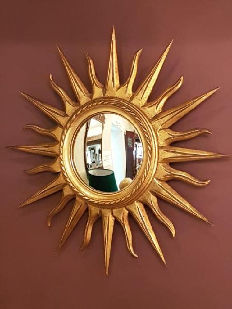 Original 1920s Timber Gilt Sunburst Mirror - Image 1