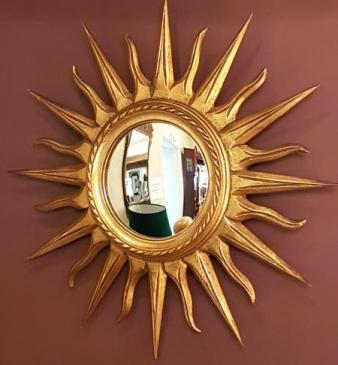 Original 1920s Timber Gilt Sunburst Mirror