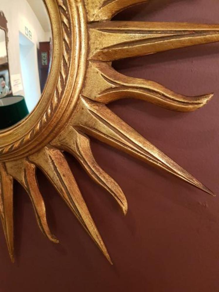 Original 1920s Timber Gilt Sunburst Mirror - Image 2