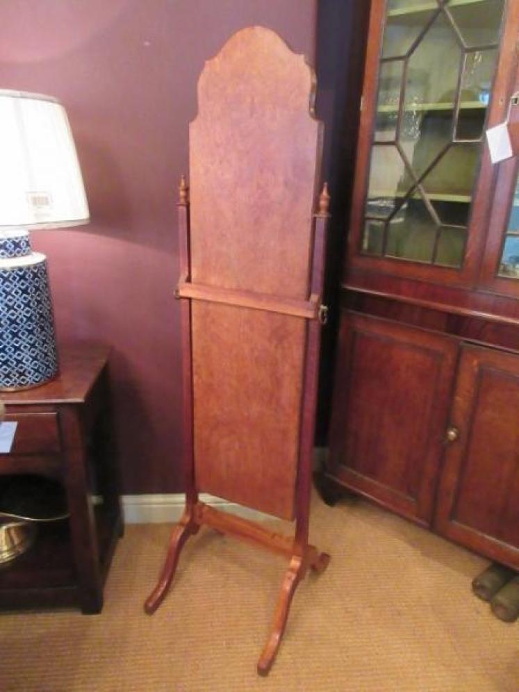 Victorian Antique Walnut Cheval Mirror - Image 4