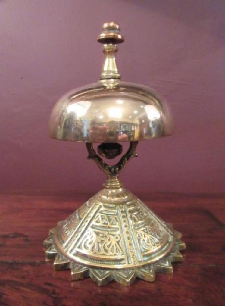 Victorian Antique Cast Brass Counter Bell - Image 5