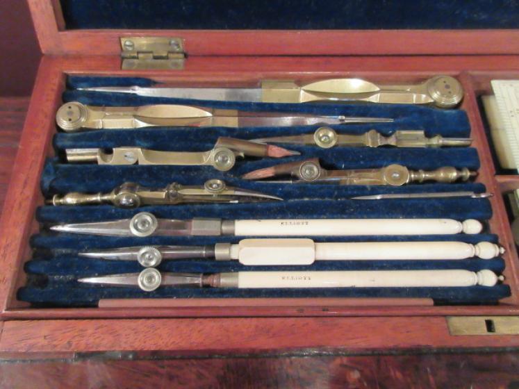 Victorian Antique Large Architect's Drawing Instrument Set - Image 2