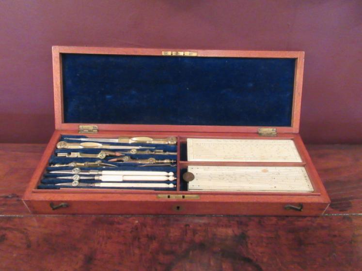 Victorian Antique Large Architect's Drawing Instrument Set - Image 5