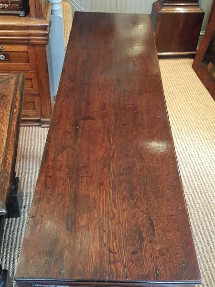 Antique George III Oak Open Pot Board Dresser - Image 3