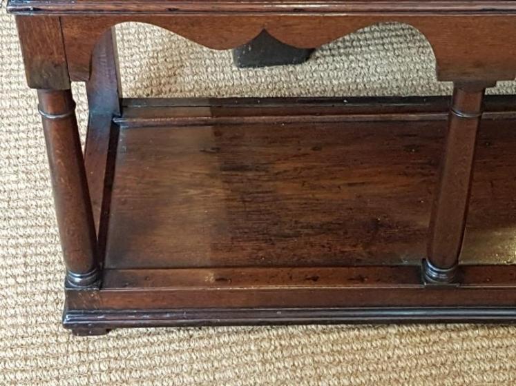 Antique George III Oak Open Pot Board Dresser - Image 4