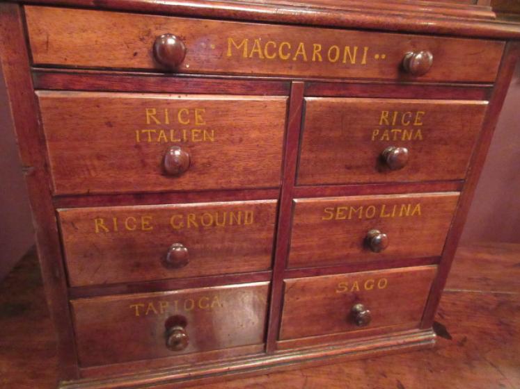 Rare Victorian Mahogany Wall Mounted Spice Cupboard  - Image 3