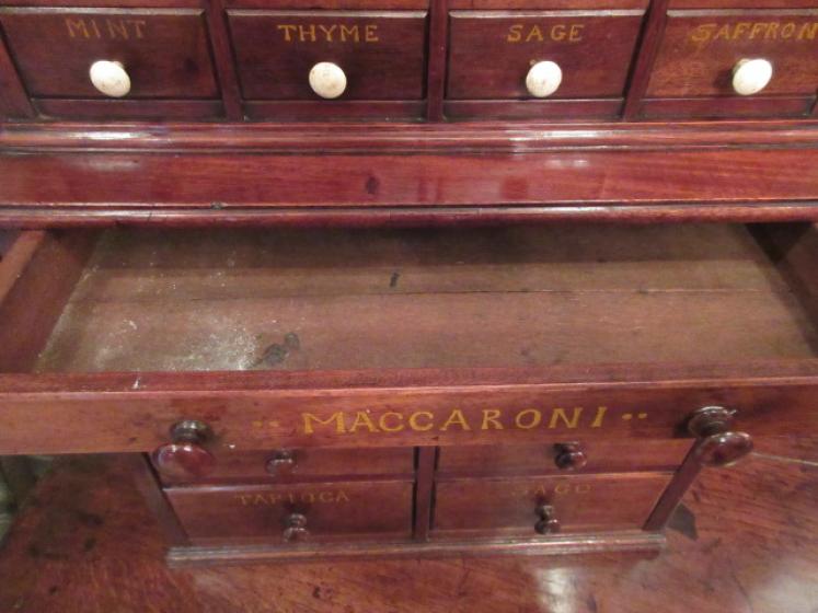 Rare Victorian Mahogany Wall Mounted Spice Cupboard  - Image 4