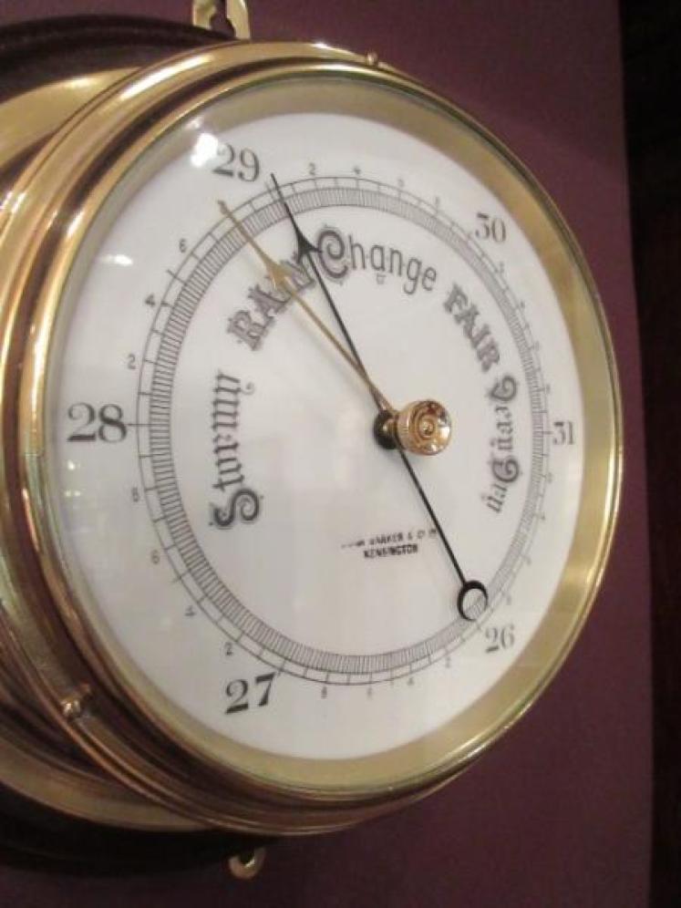 Victorian Antique Bulkhead London Marine Barometer - Image 3