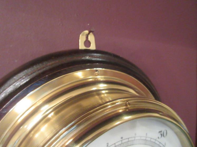 Victorian Antique Bulkhead London Marine Barometer - Image 4