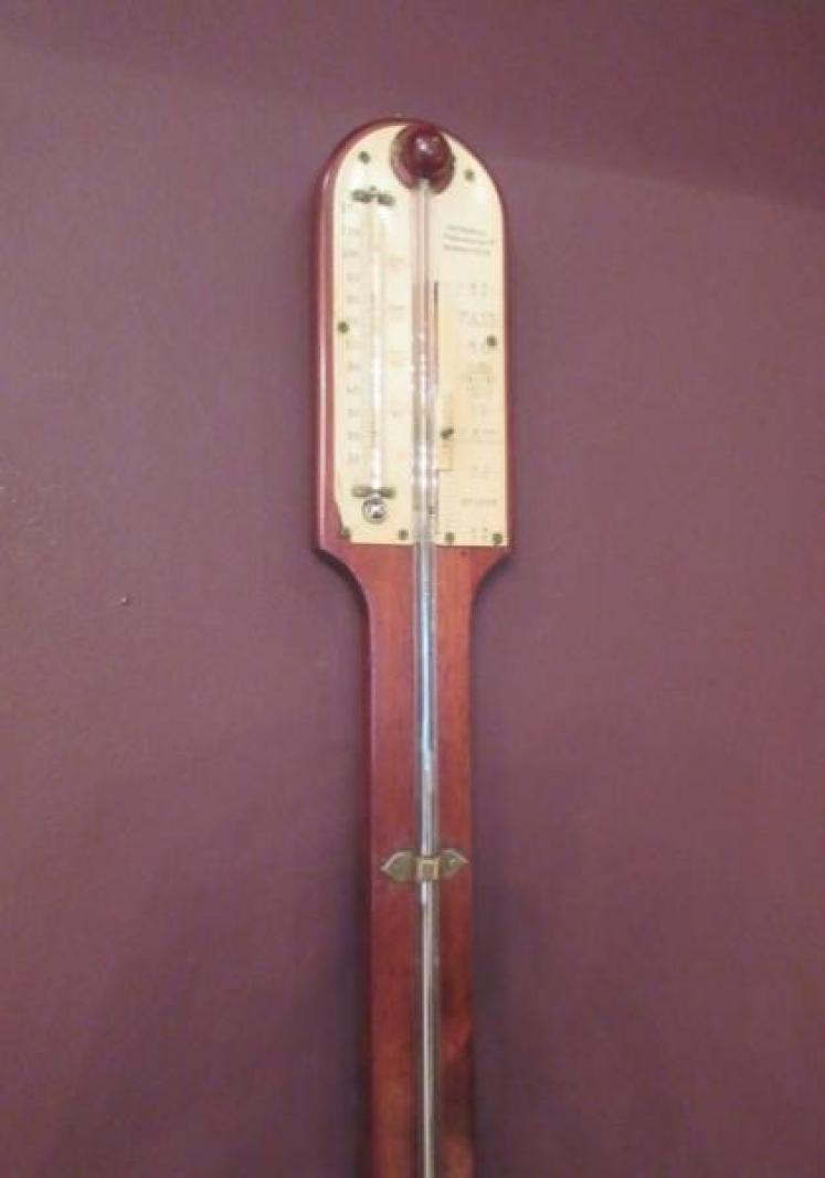 Slim Mid Victorian Antique Manchester Stick Barometer - Image 1