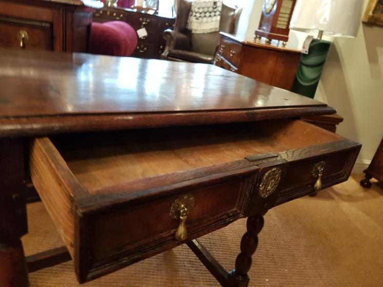 Antique George I Period Oak Side Table - Image 2
