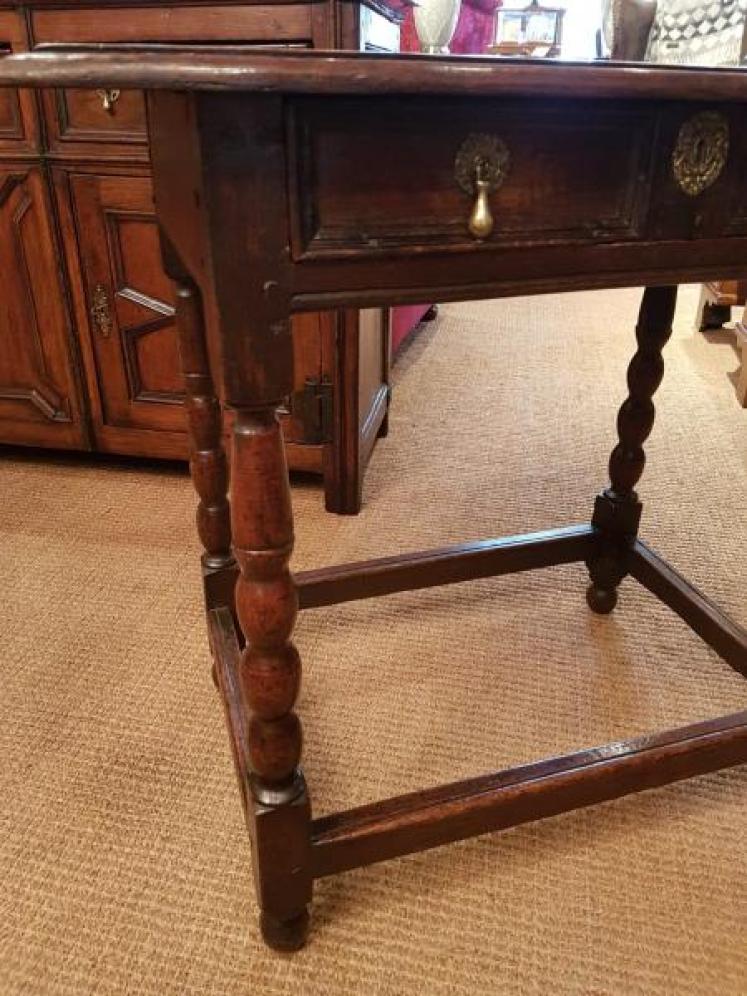 Antique George I Period Oak Side Table - Image 4