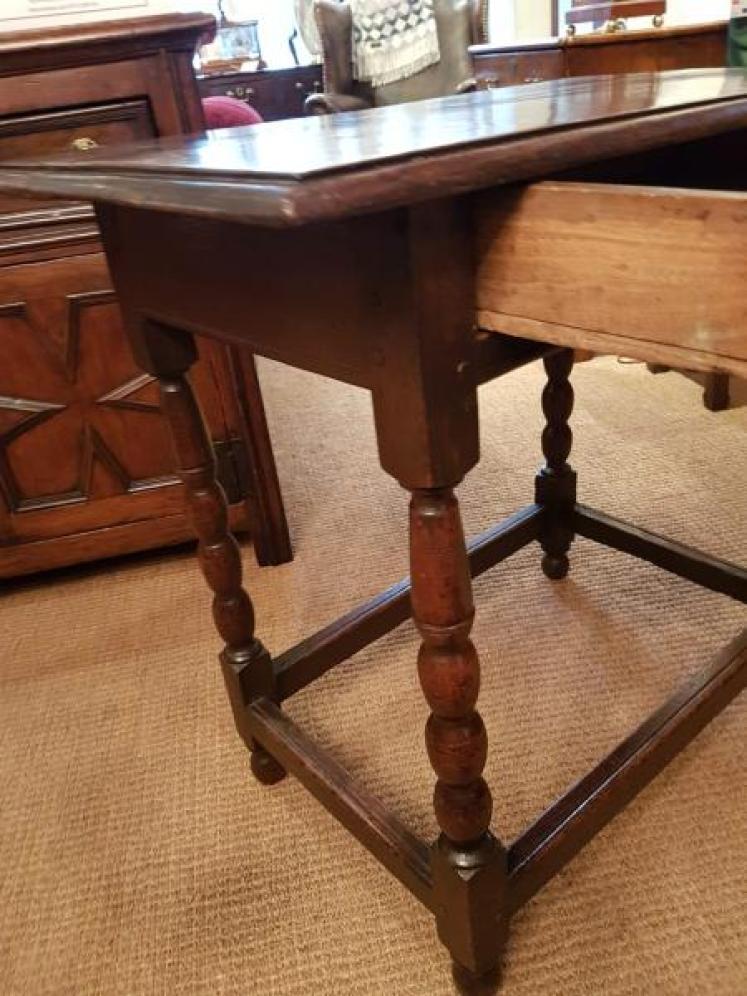 Antique George I Period Oak Side Table - Image 5