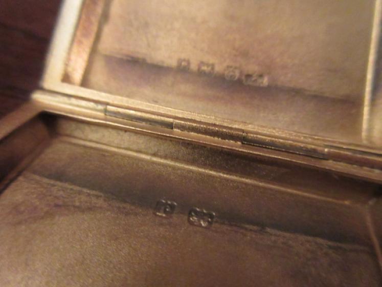 George V Period Silver & Pale Blue Enamel Card Case - Image 4