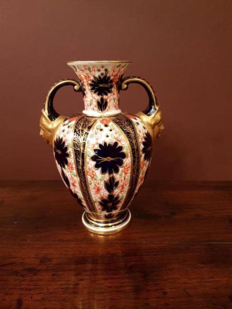 Antique Victorian Royal Crown Derby Imari Vase - Image 1