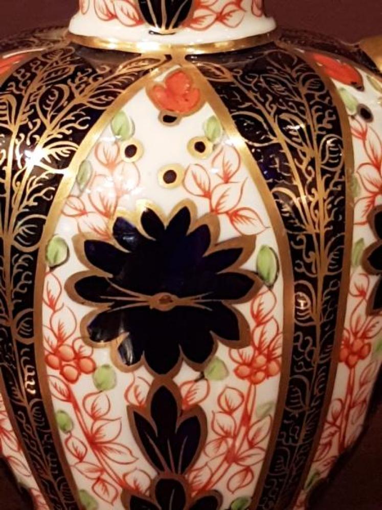 Antique Victorian Royal Crown Derby Imari Vase - Image 2
