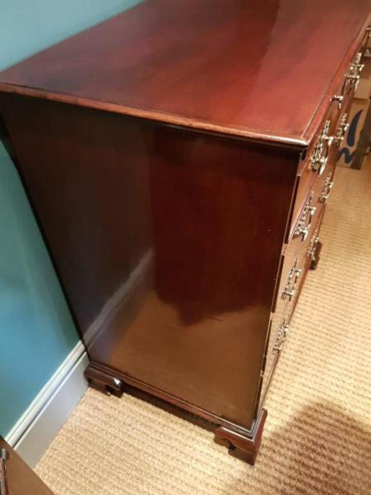 George III Period Antique Mahogany Brushing Slide Chest - Image 2