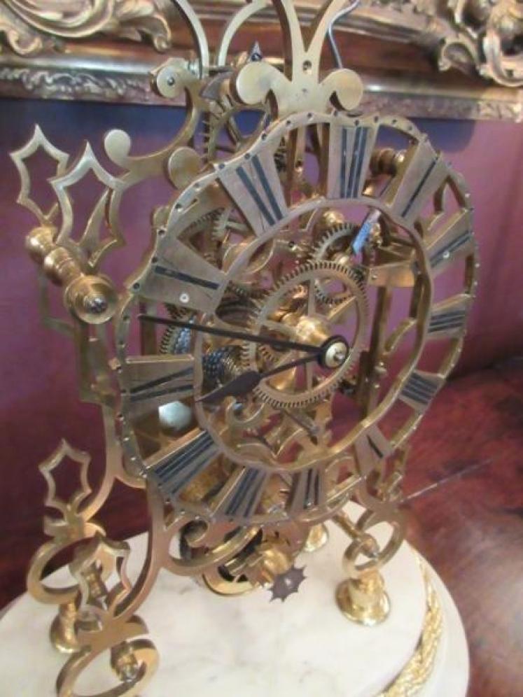 Superb Mid Victorian Single Fusee Skeleton Clock - Image 3