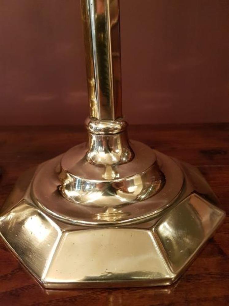 Superb Pair of Large Antique 20" Brass Candlesticks - Image 3