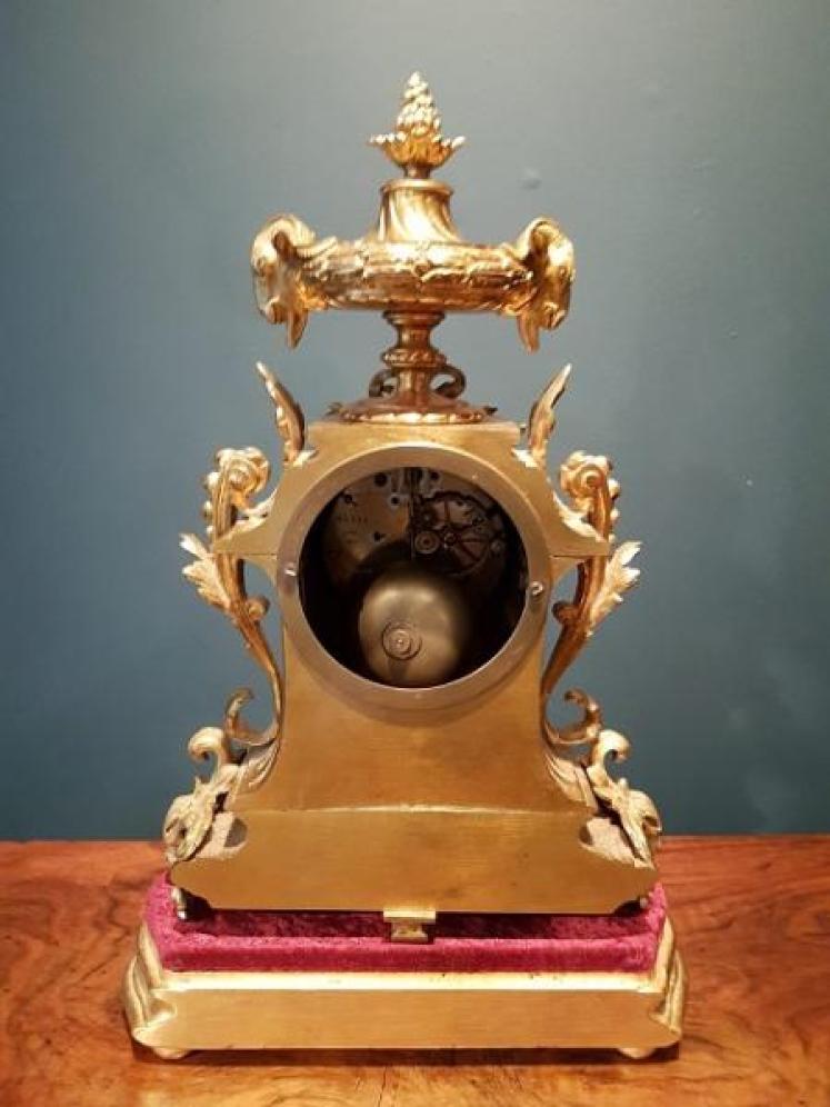 Fine Antique Ormolu Cased French Bell Striking Mantel Clock - Image 5