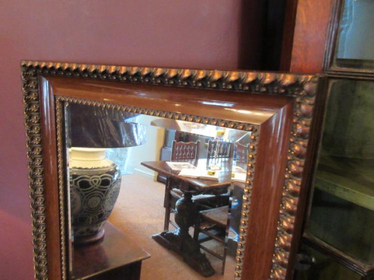 Antique Mahogany & Timber Gilt Dressing Mirror - Image 2