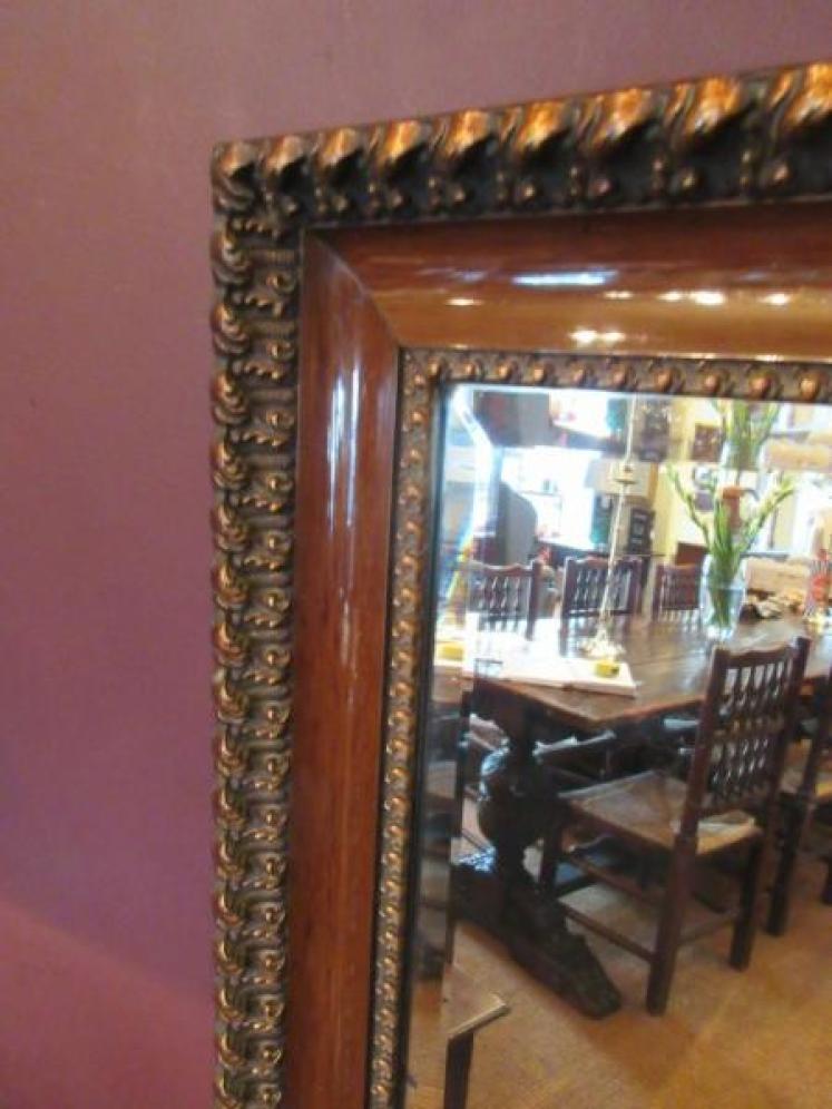 Antique Mahogany & Timber Gilt Dressing Mirror - Image 3