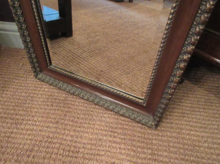 Antique Mahogany & Timber Gilt Dressing Mirror - Image 4