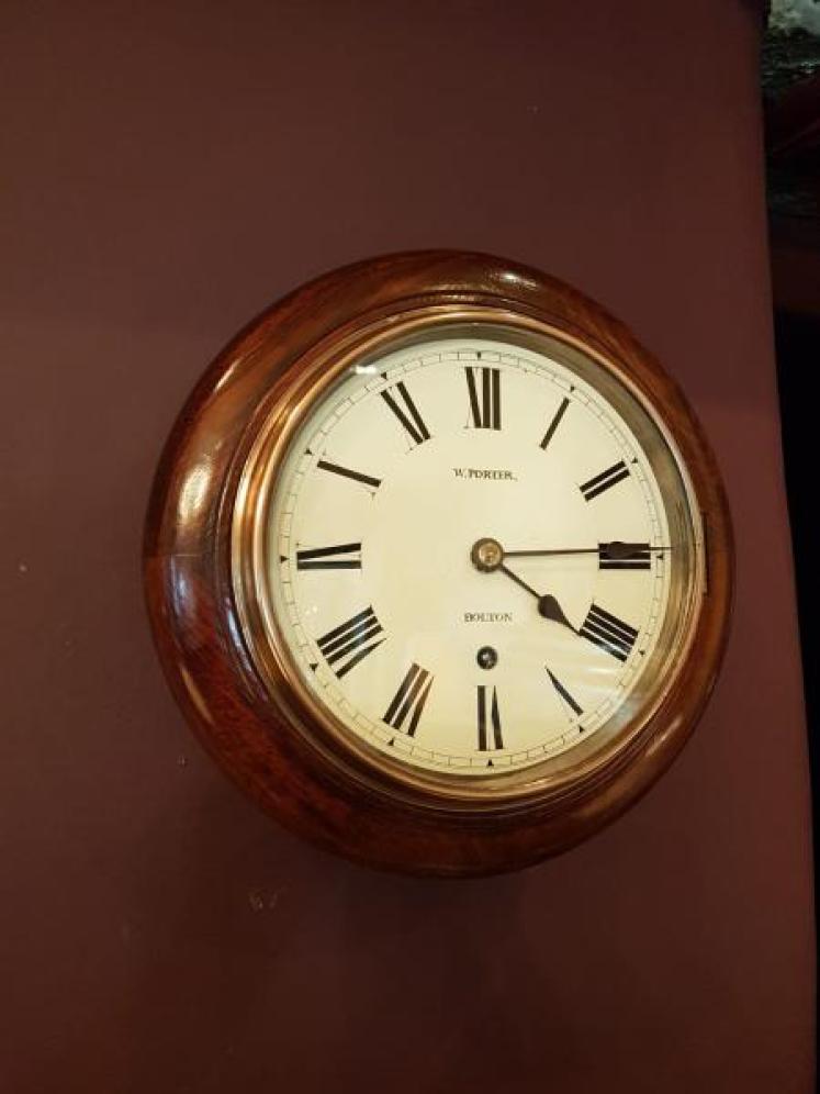 Antique Edwardian Period 8" Oak Cased Dial Clock - Image 1