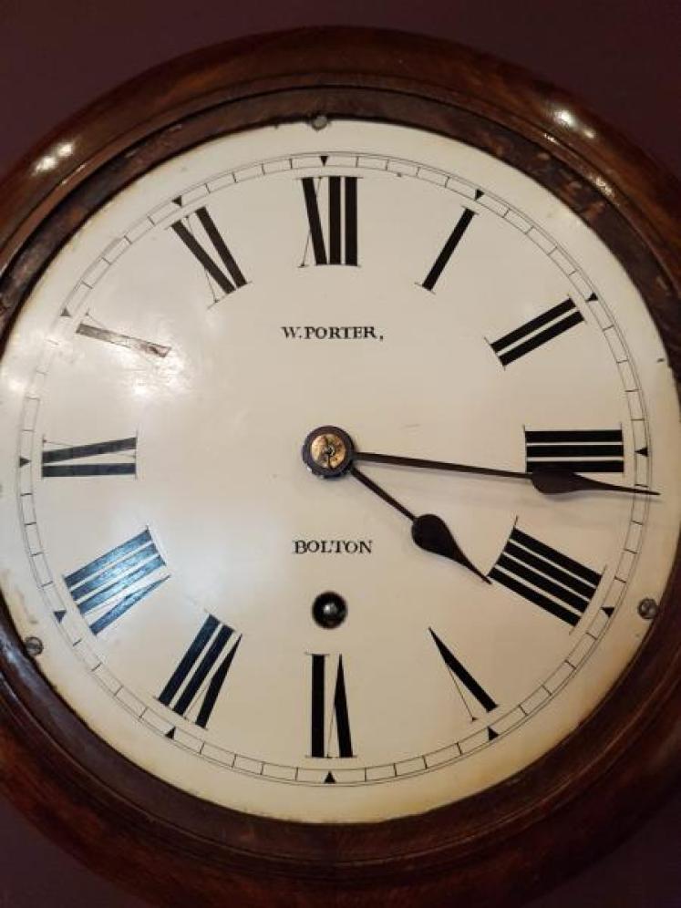 Antique Edwardian Period 8" Oak Cased Dial Clock - Image 2