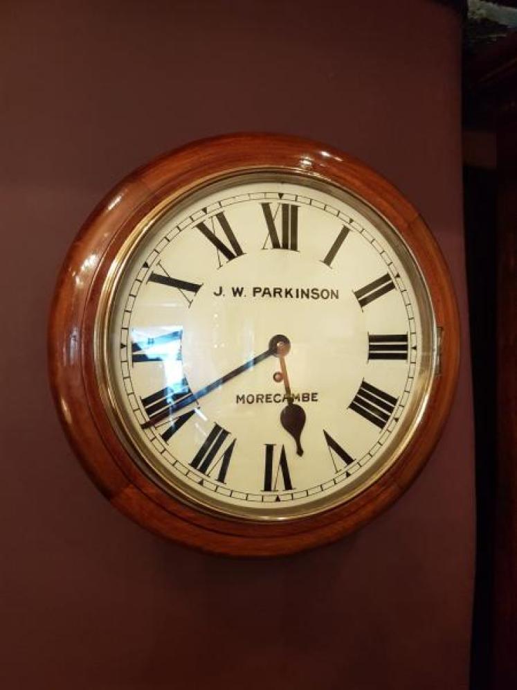 Antique Walnut English Dial Clock - Image 1
