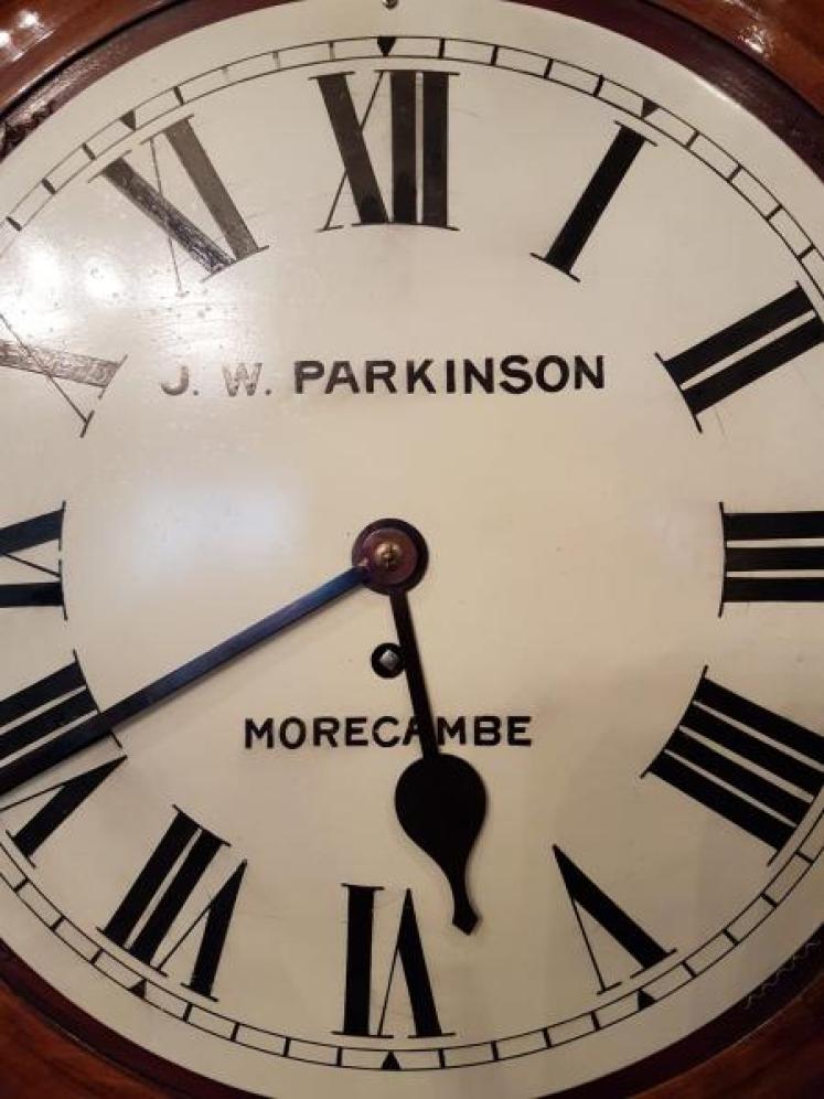Antique Walnut English Dial Clock - Image 2