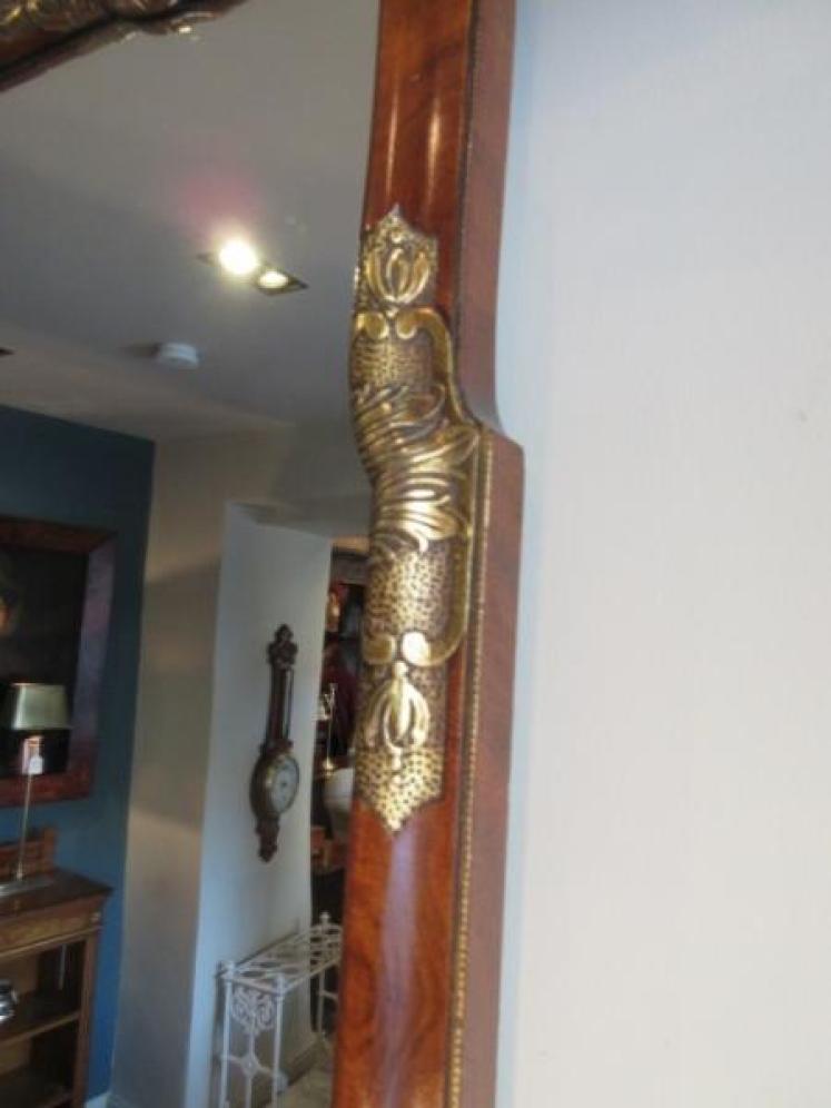 Mid Victorian Walnut & Gilt Ormolu Wall Mirror - Image 4